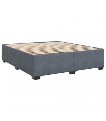 vidaXL Bed Frame without Mattress Dark Grey Super King Velvet