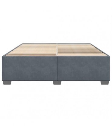 vidaXL Bed Frame without Mattress Dark Grey Super King Velvet