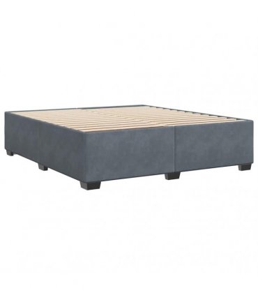 vidaXL Bed Frame without Mattress Dark Grey Super King Velvet