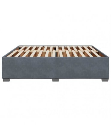 vidaXL Bed Frame without Mattress Dark Grey Super King Velvet