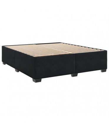 vidaXL Bed Frame without Mattress Black Super King Velvet