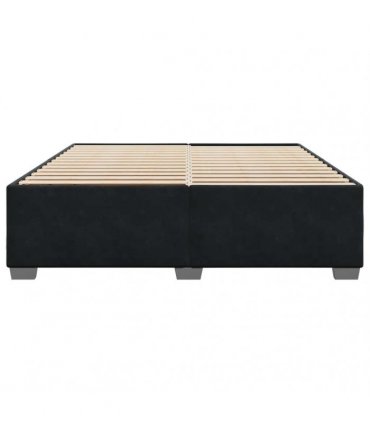 vidaXL Bed Frame without Mattress Black Super King Velvet