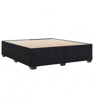 vidaXL Bed Frame without Mattress Black Super King Velvet
