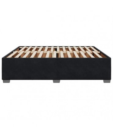 vidaXL Bed Frame without Mattress Black Super King Velvet