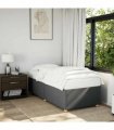 vidaXL Bed Frame without Mattress Dark Grey Single Fabric