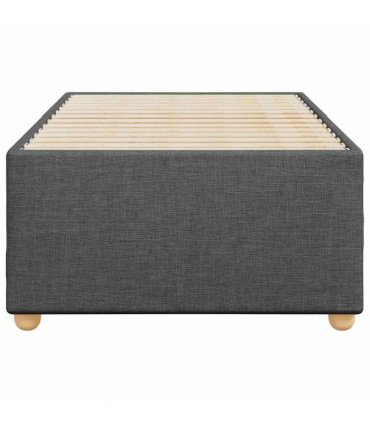 vidaXL Bed Frame without Mattress Dark Grey Single Fabric