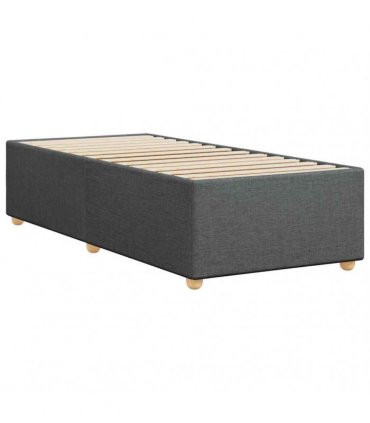 vidaXL Bed Frame without Mattress Dark Grey Single Fabric