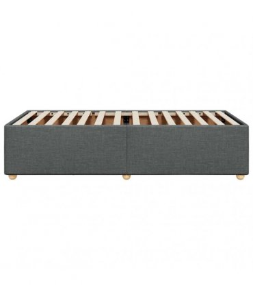 vidaXL Bed Frame without Mattress Dark Grey Single Fabric