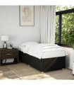 vidaXL Bed Frame without Mattress Black Single Fabric