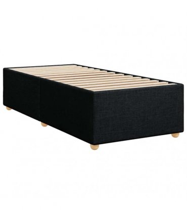 vidaXL Bed Frame without Mattress Black Single Fabric