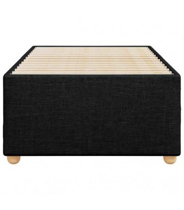 vidaXL Bed Frame without Mattress Black Single Fabric