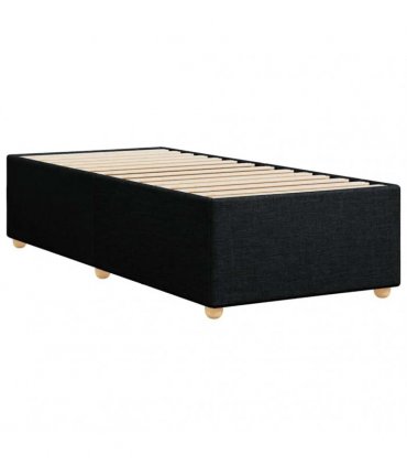 vidaXL Bed Frame without Mattress Black Single Fabric