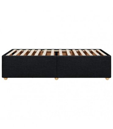 vidaXL Bed Frame without Mattress Black Single Fabric