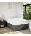 vidaXL Bed Frame without Mattress Dark Grey Double Fabric