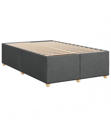 vidaXL Bed Frame without Mattress Dark Grey Double Fabric