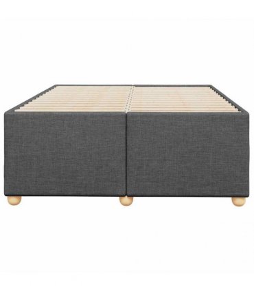 vidaXL Bed Frame without Mattress Dark Grey Double Fabric