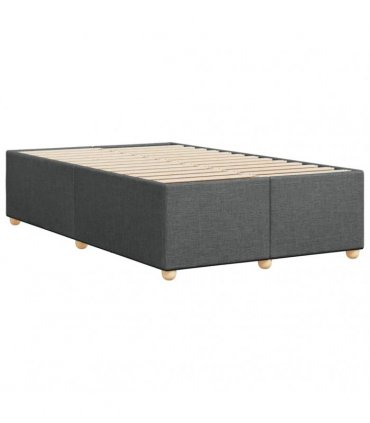 vidaXL Bed Frame without Mattress Dark Grey Double Fabric