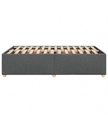 vidaXL Bed Frame without Mattress Dark Grey Double Fabric