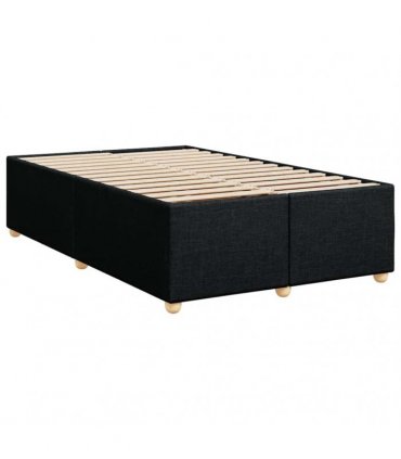 vidaXL Bed Frame without Mattress Black Double Fabric