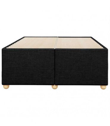 vidaXL Bed Frame without Mattress Black Double Fabric