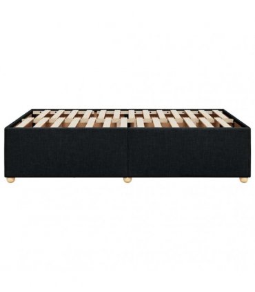 vidaXL Bed Frame without Mattress Black Double Fabric