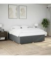 vidaXL Bed Frame without Mattress Dark Grey Super King Fabric