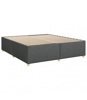 vidaXL Bed Frame without Mattress Dark Grey Super King Fabric