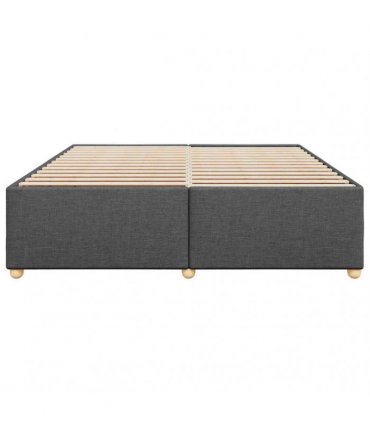 vidaXL Bed Frame without Mattress Dark Grey Super King Fabric