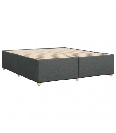 vidaXL Bed Frame without Mattress Dark Grey Super King Fabric