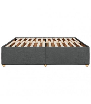 vidaXL Bed Frame without Mattress Dark Grey Super King Fabric