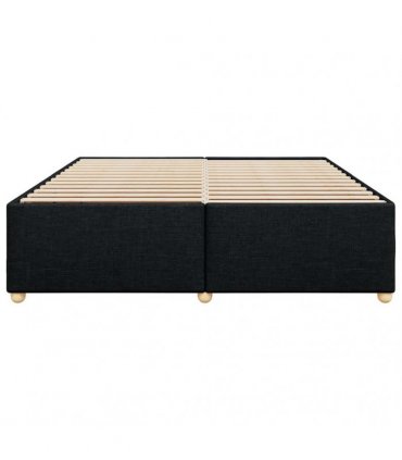 vidaXL Bed Frame without Mattress Black Super King Fabric