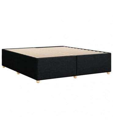 vidaXL Bed Frame without Mattress Black Super King Fabric