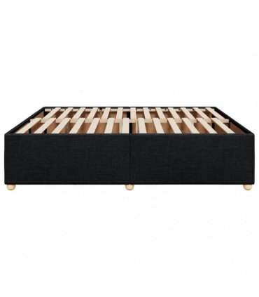vidaXL Bed Frame without Mattress Black Super King Fabric