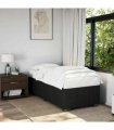 vidaXL Bed Frame without Mattress Black Single Fabric