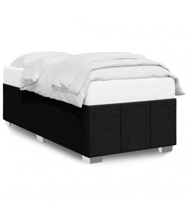 vidaXL Bed Frame without Mattress Black Single Fabric