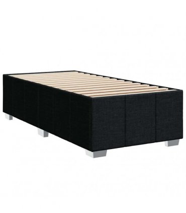 vidaXL Bed Frame without Mattress Black Single Fabric