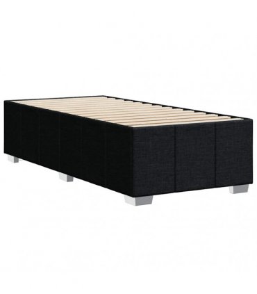 vidaXL Bed Frame without Mattress Black Single Fabric