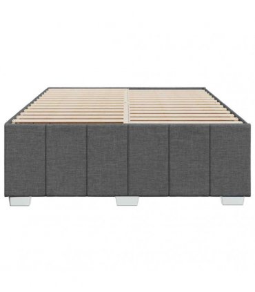 vidaXL Bed Frame without Mattress Dark Grey Double Fabric