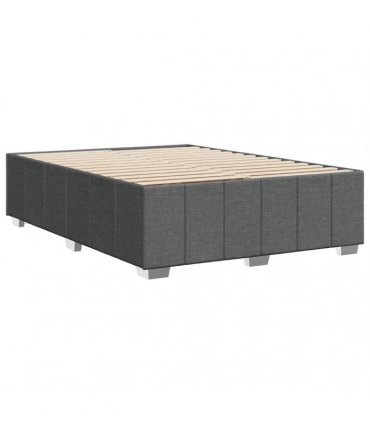 vidaXL Bed Frame without Mattress Dark Grey Double Fabric