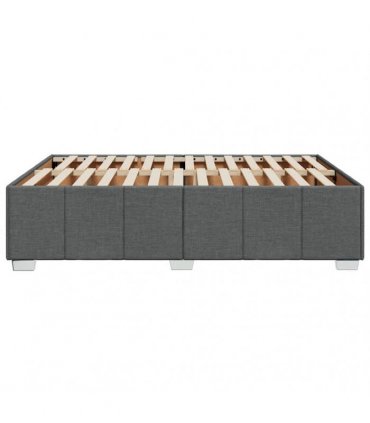 vidaXL Bed Frame without Mattress Dark Grey Double Fabric