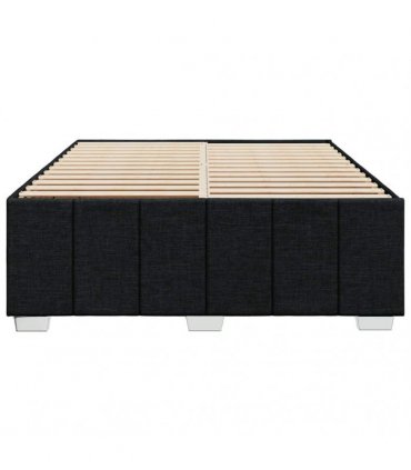 vidaXL Bed Frame without Mattress Black Double Fabric