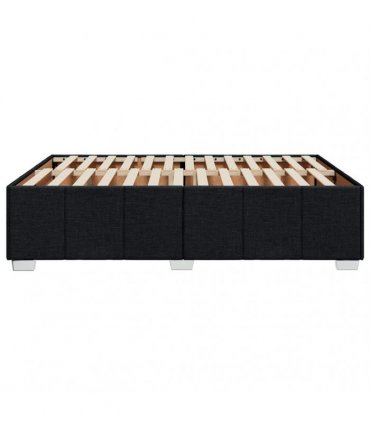 vidaXL Bed Frame without Mattress Black Double Fabric