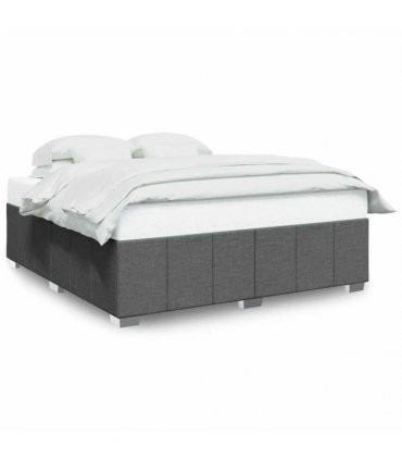 vidaXL Bed Frame without Mattress Dark Grey Super King Fabric