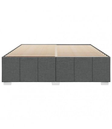vidaXL Bed Frame without Mattress Dark Grey Super King Fabric