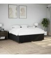 vidaXL Bed Frame without Mattress Black Super King Fabric
