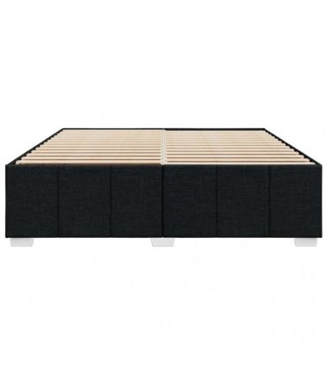 vidaXL Bed Frame without Mattress Black Super King Fabric