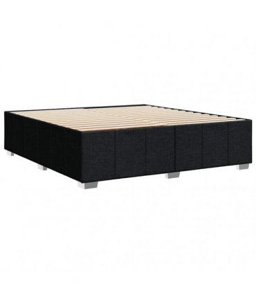 vidaXL Bed Frame without Mattress Black Super King Fabric