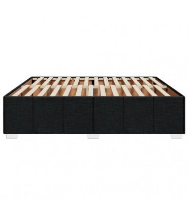 vidaXL Bed Frame without Mattress Black Super King Fabric