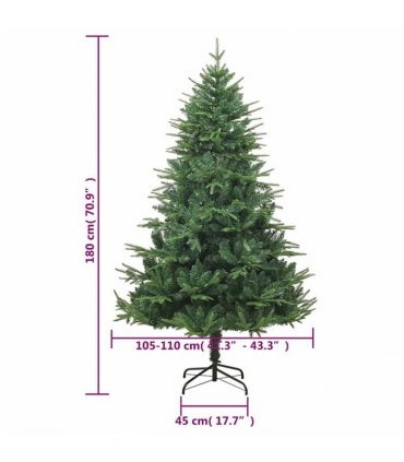 vidaXL Artificial Christmas Tree Green 180 cm PVC&PE