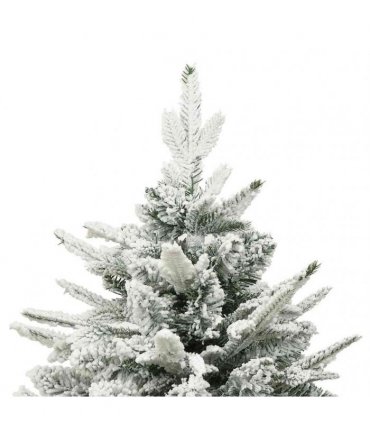 vidaXL Artificial Christmas Tree with Flocked Snow Green 150 cm PVC&PE